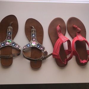 Two pairs of sandals
